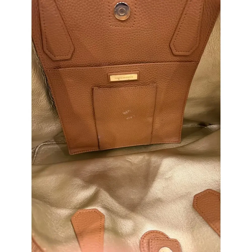 Tory Burch Leather Tote Brown Purse